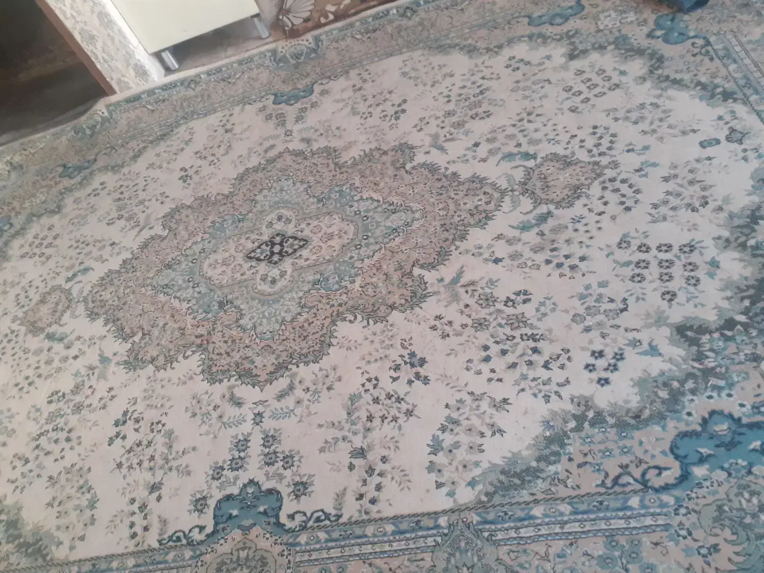 فرش ۹مترجفت نخ کرم ۶وپلاستیک ۵|فرش|کرمانشاه, |دیوار