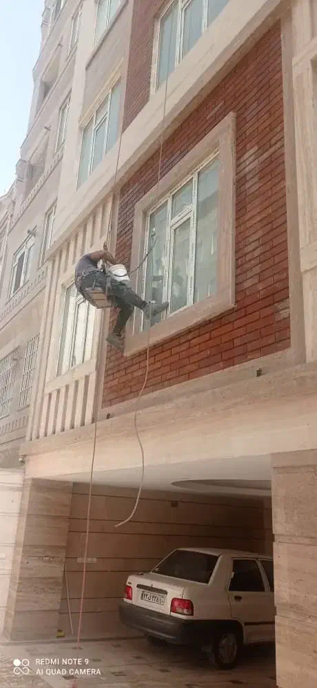 پیچ و رولپلاک نما بدون داربست،با طناب،راپل|خدمات پیشه و مهارت|تهران, نیروی هوایی (پیروزی)|دیوار