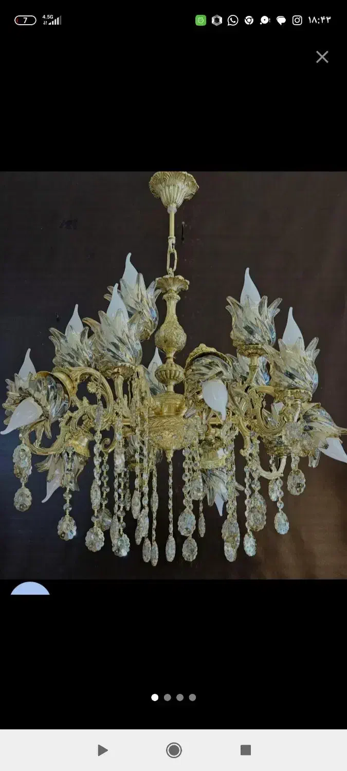 لوستر ۸شاخه۱۶شعله|لوستر و چراغ آویز|تبریز, |دیوار