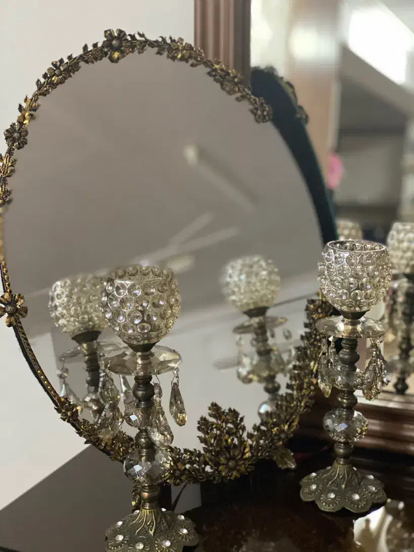 آینه وشمعدان عروس|آینه|رضوانشهر, |دیوار