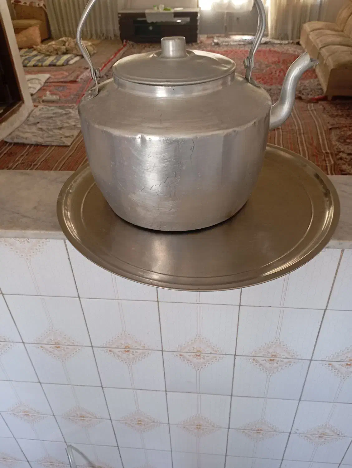 لوازم خانگی.کتری ۱۰ لیتری با سینی استیل|قوری، کتری، قهوه‌ساز دستی|اسدآباد, |دیوار