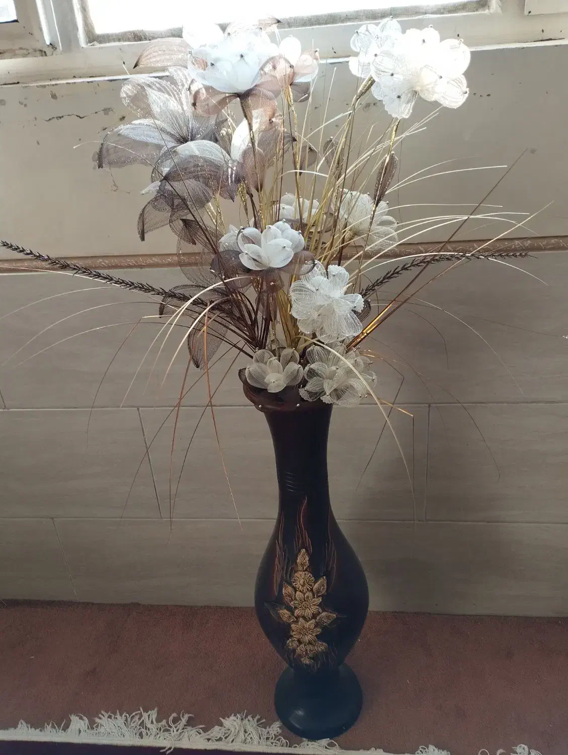 فروش گل و گلدان مصنوعی زیبا|صنایع دستی و سایر لوازم تزئینی|شیراز, طلاب|دیوار