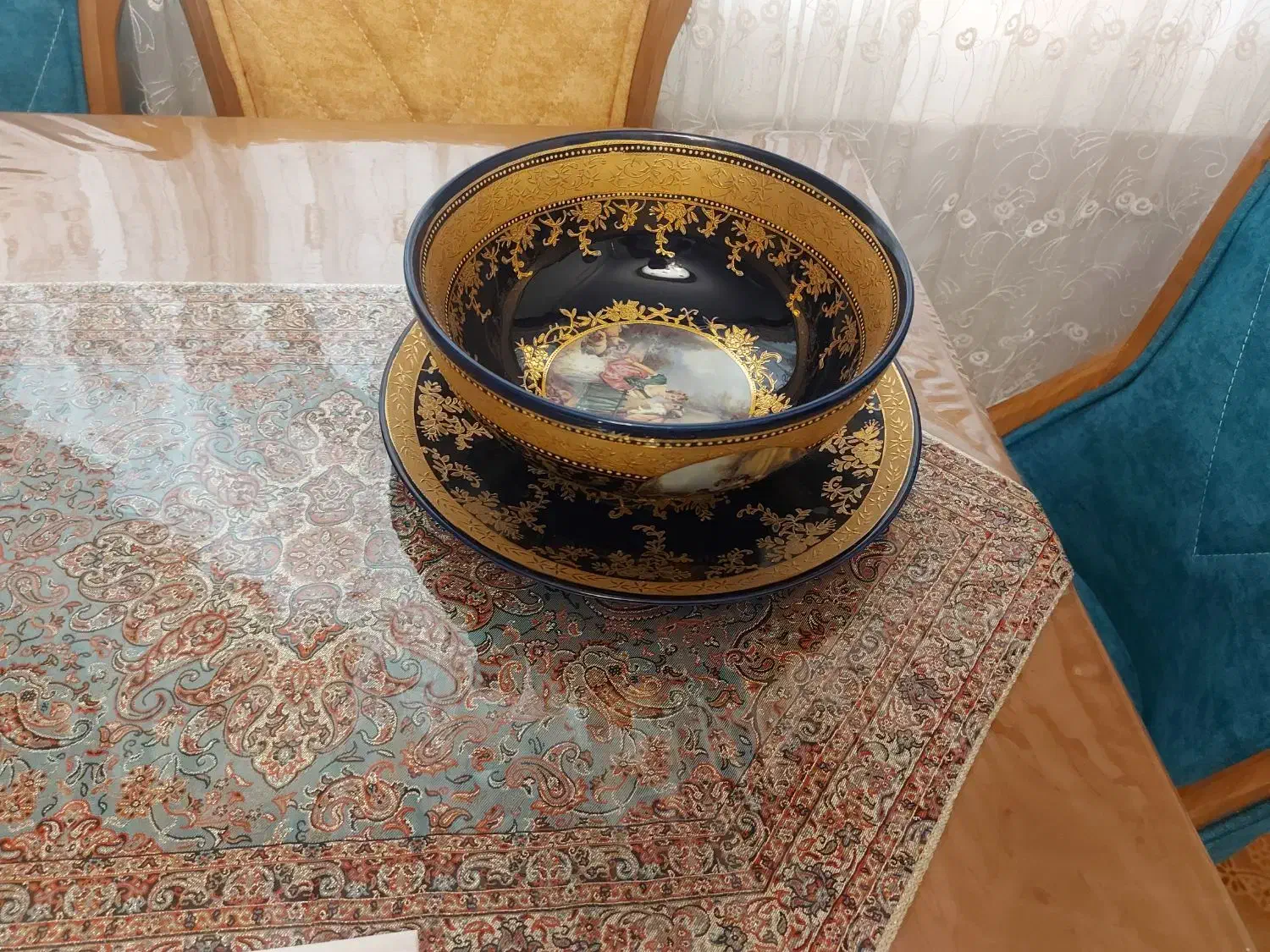 کاسه بشقاب آنتیک دست ساز|کلکسیون اشیاء عتیقه|محمدیه-قزوین, |دیوار