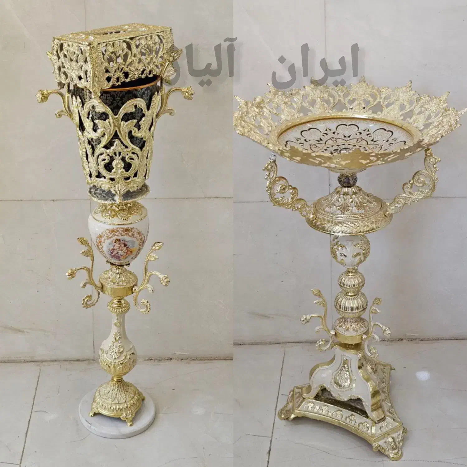 کنار سالنی سفید طلایی کنارسالنی میوه   طرح برنجی|صنایع دستی و سایر لوازم تزئینی|مشهد, طلاب|دیوار