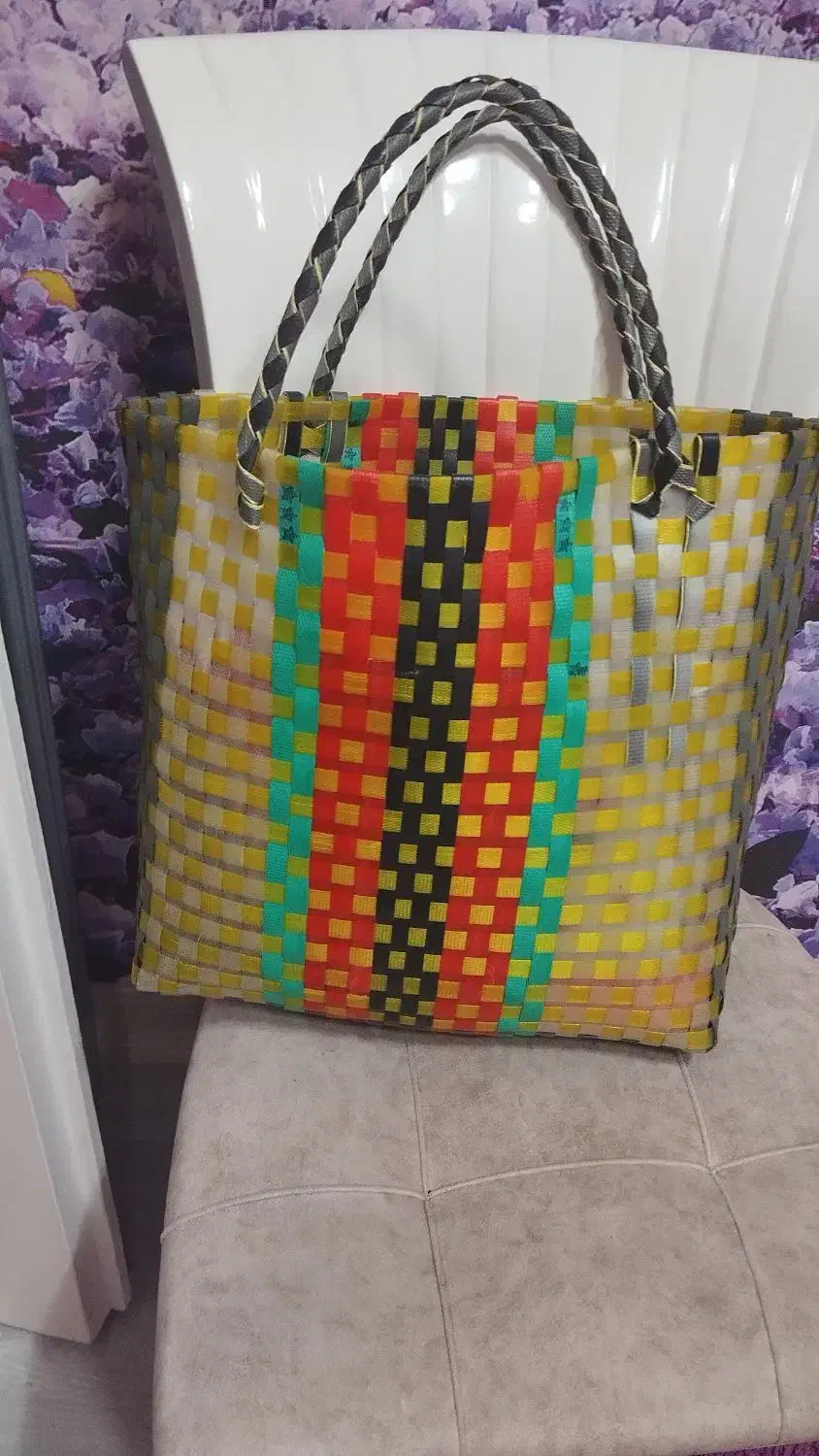 ساک حصیری|صنایع دستی و سایر لوازم تزئینی|رشت, چله خانه|دیوار