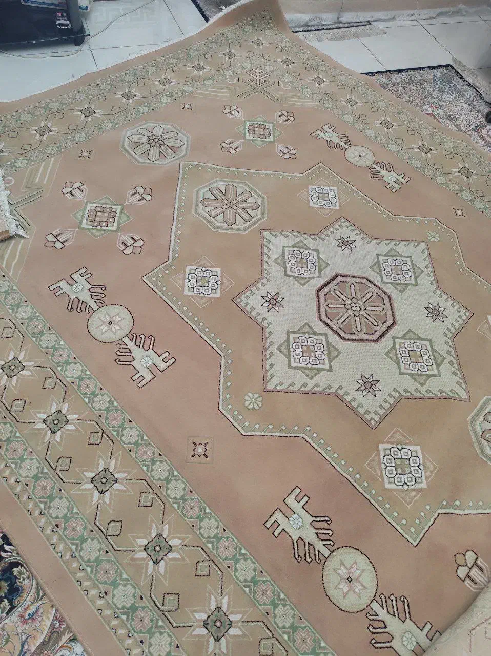 دوعدد فرش 9متری رنگ گردویی 700شانه|فرش|تهران, امیریه|دیوار