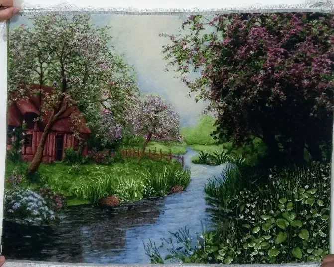 تابلو فرش دست بافت،نام طرح باغ گیلاس|تابلو فرش|داورزن, |دیوار