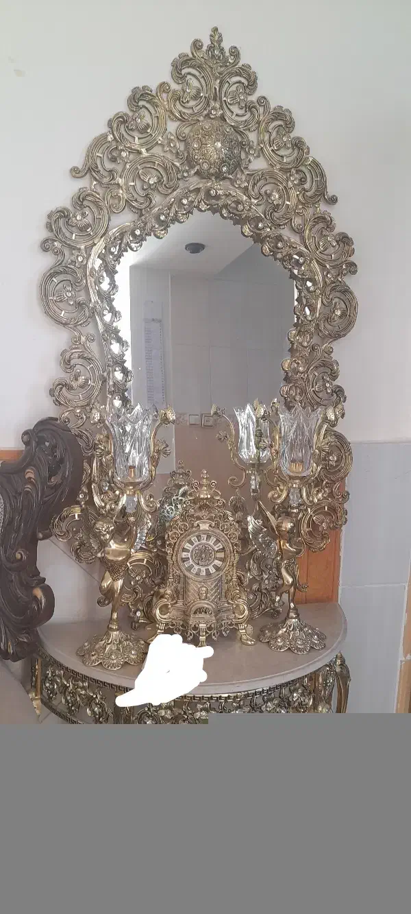 اینه و شمعدان|آینه|قزوین, |دیوار