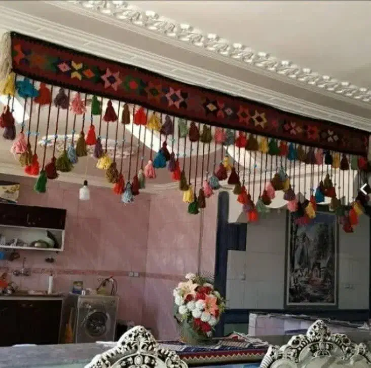 پرده سنتی دستبافت|گلیم، جاجیم، گبه|زاهدان, |دیوار