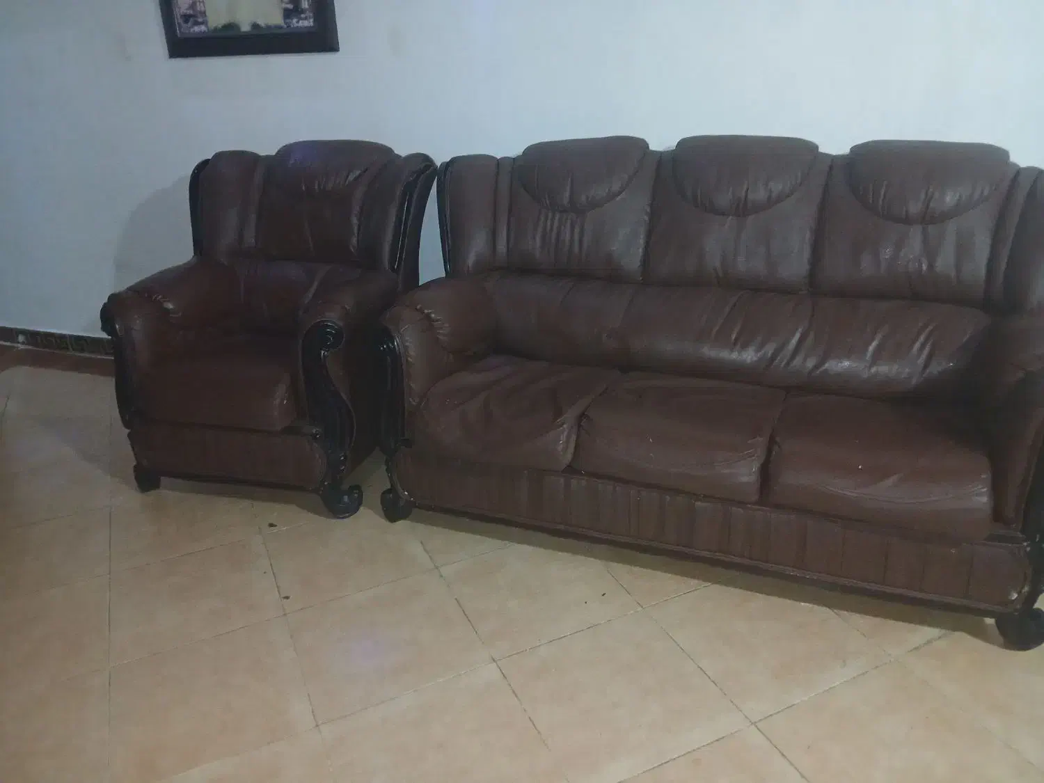 مبلمان تمام چرم|مبلمان خانگی و میز عسلی|قرچک, مهدیه|دیوار