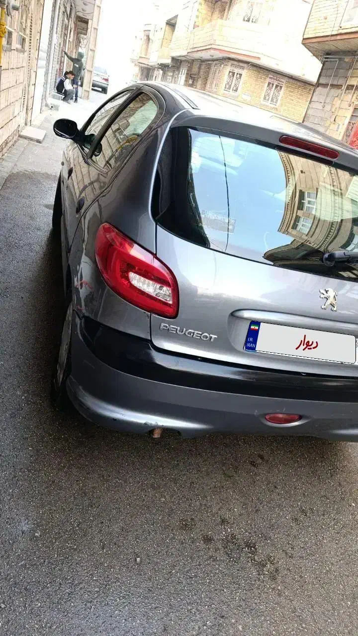 ۲۰۶خکستری بدون زنگ|خودرو سواری و وانت|ارومیه, |دیوار