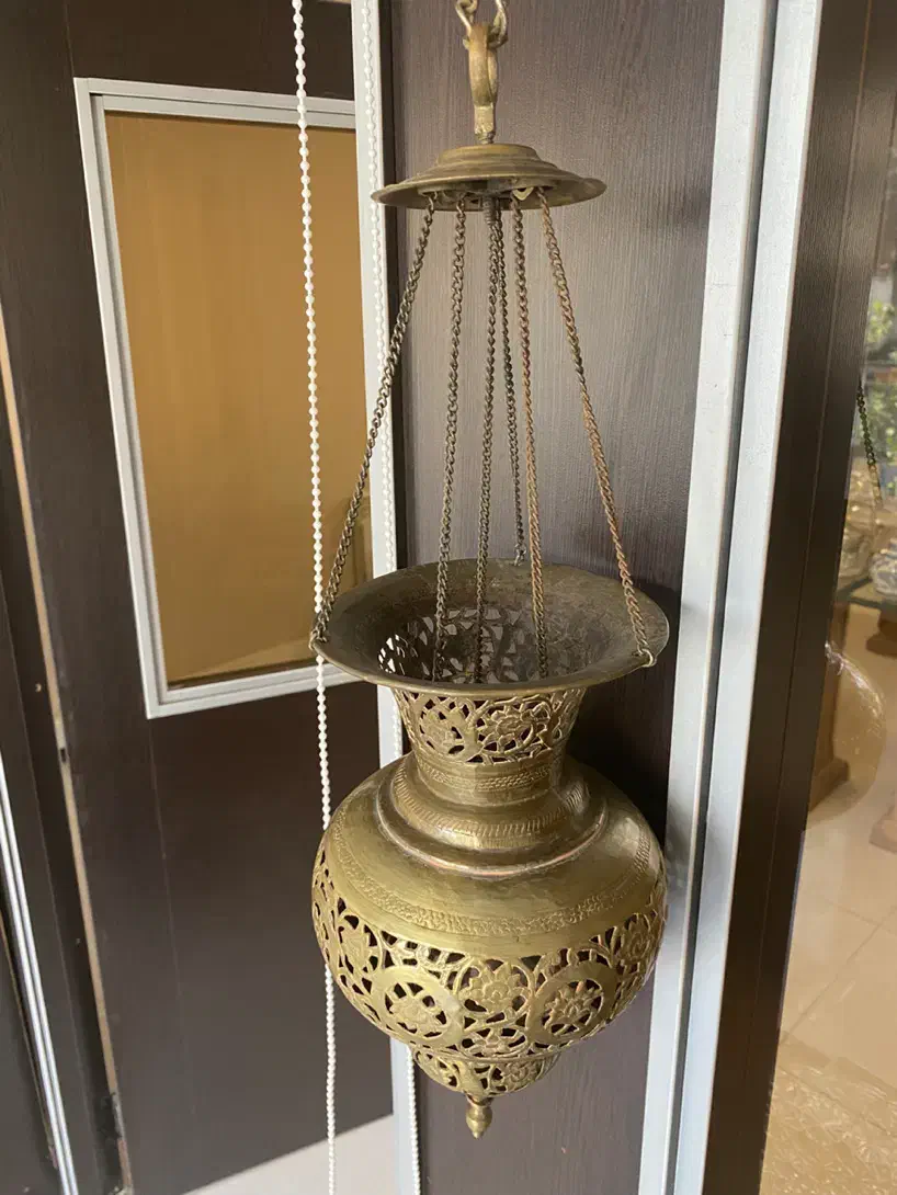 قندیل برنجی عتیقه بسیار تمیز و استثنایی|کلکسیون اشیاء عتیقه|تهران, ونک|دیوار