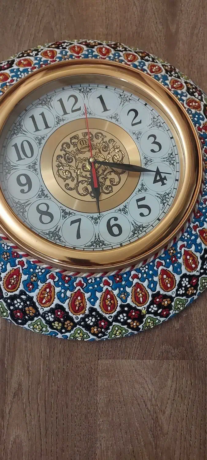 ساعت مینا کاری اصل|ساعت دیواری و تزئینی|قزوین, |دیوار