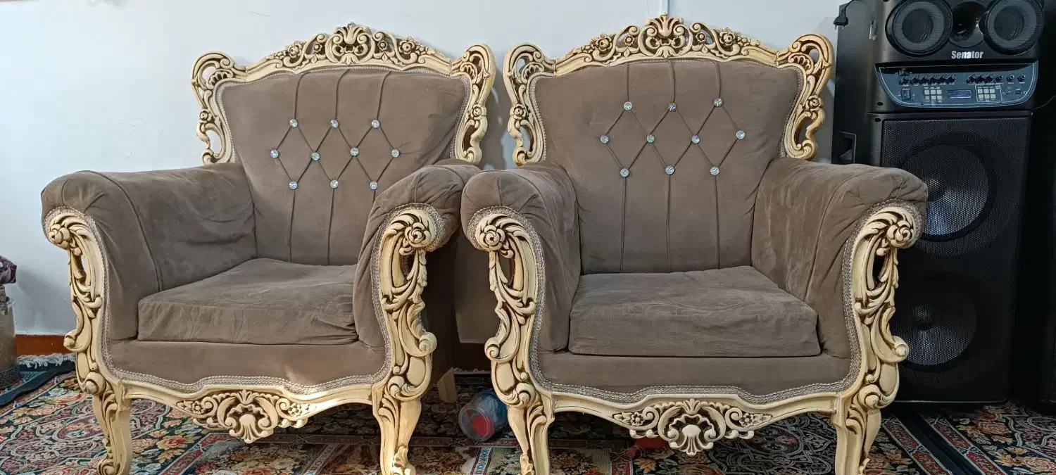 مبل سلطنتی|مبلمان خانگی و میز عسلی|باغستان, |دیوار