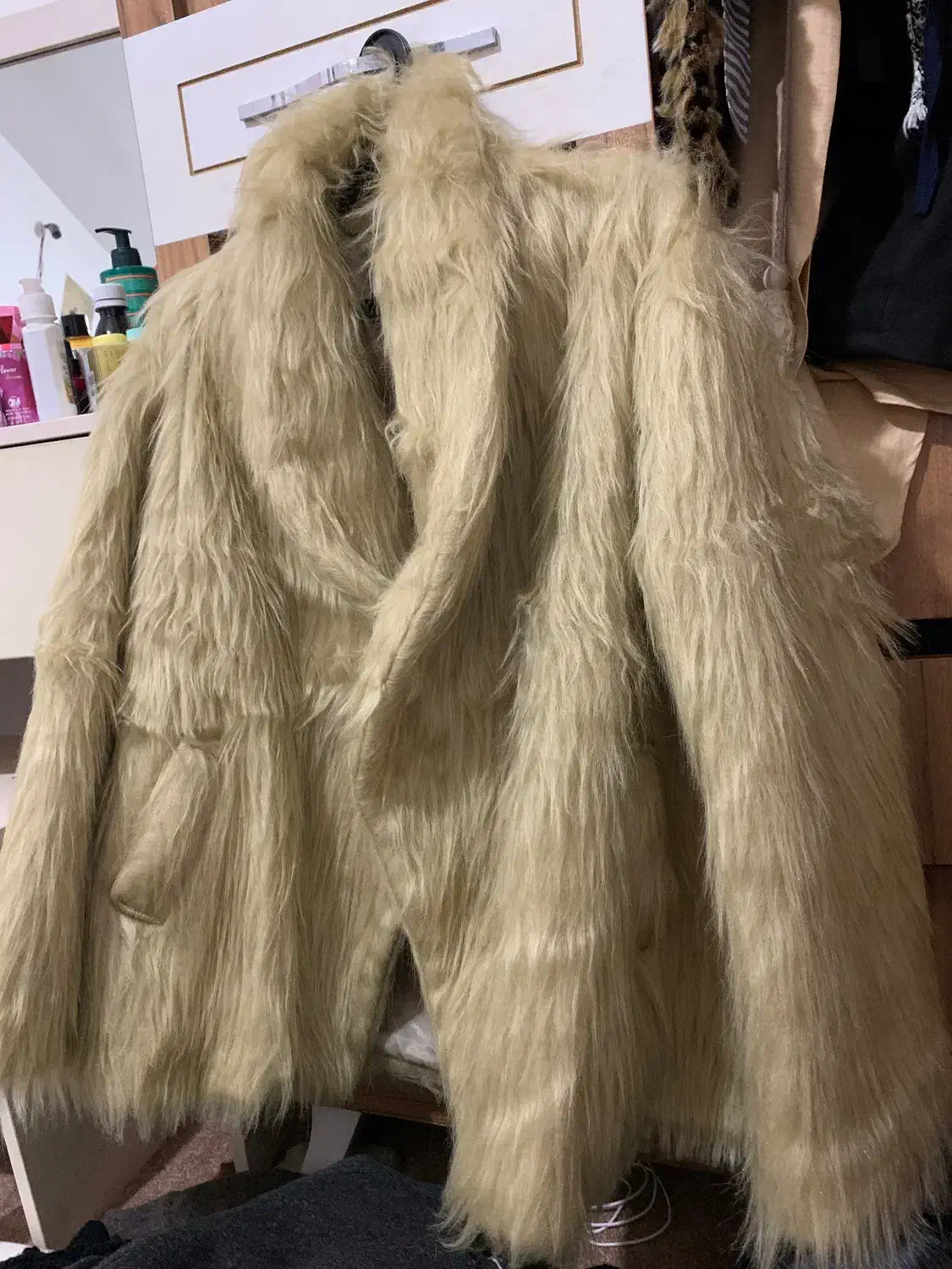 پالتو خز نسکافه ای قد ۷۰سانتی متر|لباس|پاکدشت, پاکدشت (مامازند)|دیوار