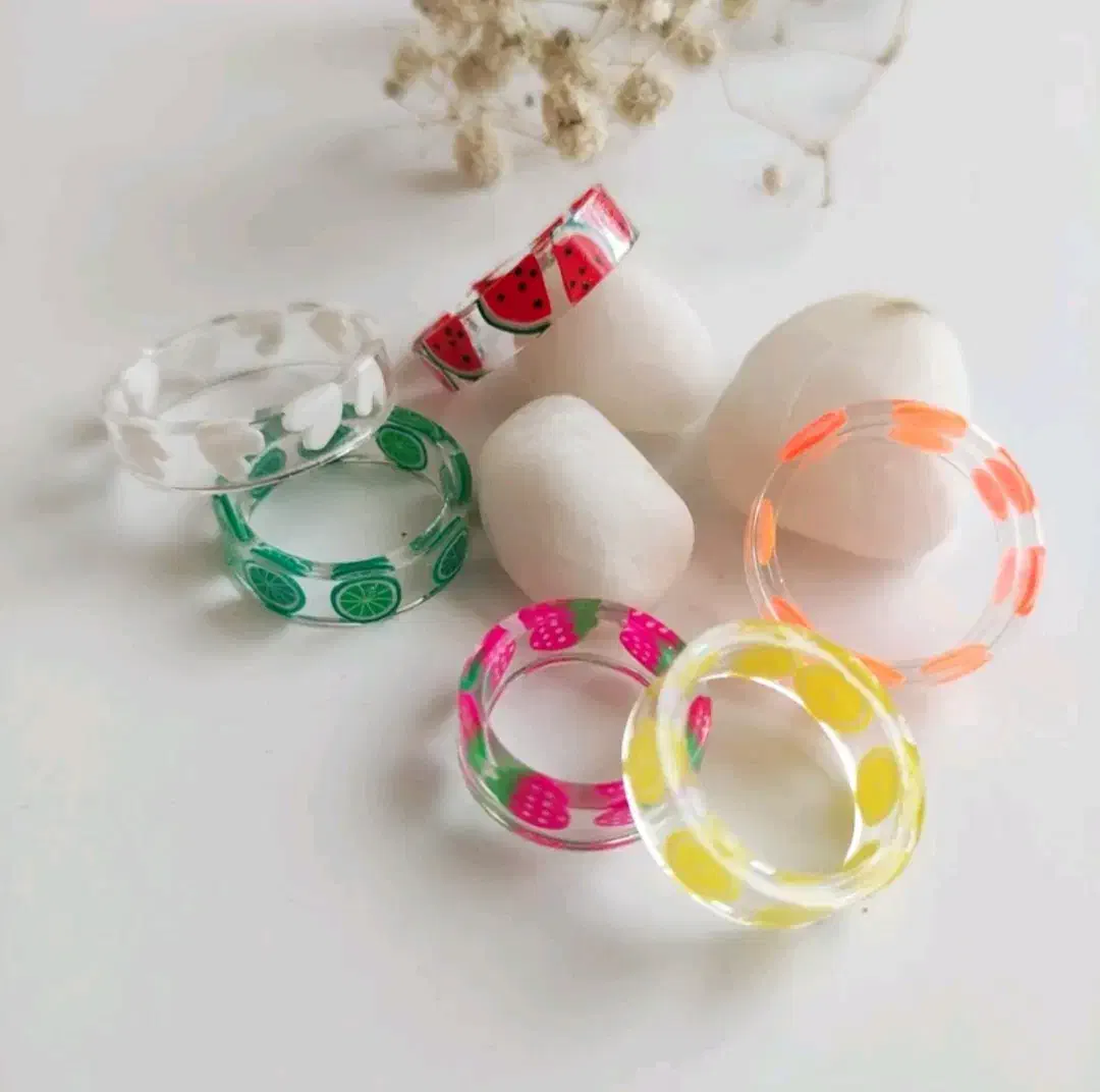 انگشتر رزینی ساده و میوه ای|بدلیجات|شیراز, جانبازان|دیوار