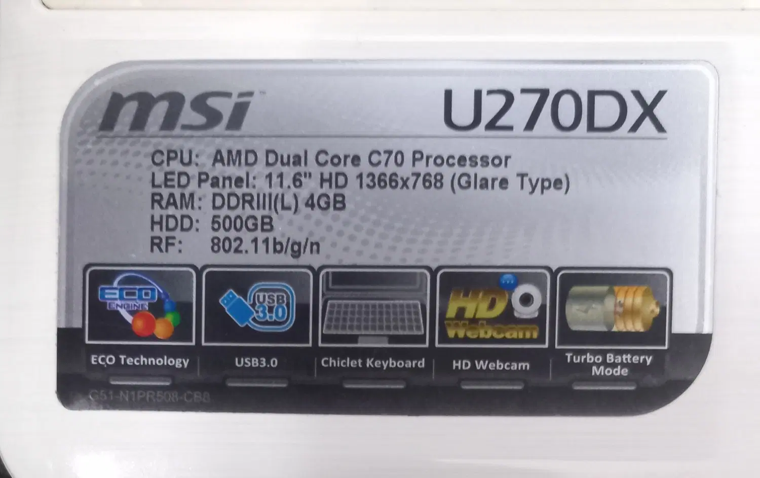لپ تاپ msi u270dx|رایانه همراه|تهران, بلوار کشاورز|دیوار