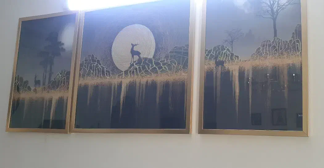 تابلو سه تیکه مدرن|تابلو، نقاشی، عکس|اسلامشهر, مسکن مهر اسلاشهر (شهرک امام خمینی)|دیوار