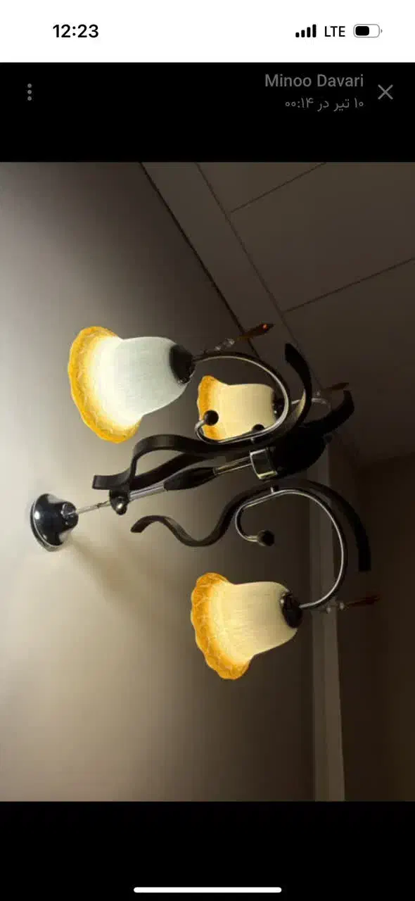 لوستر سه شاخه|لوستر و چراغ آویز|مشهد, شهرک بهارستان|دیوار
