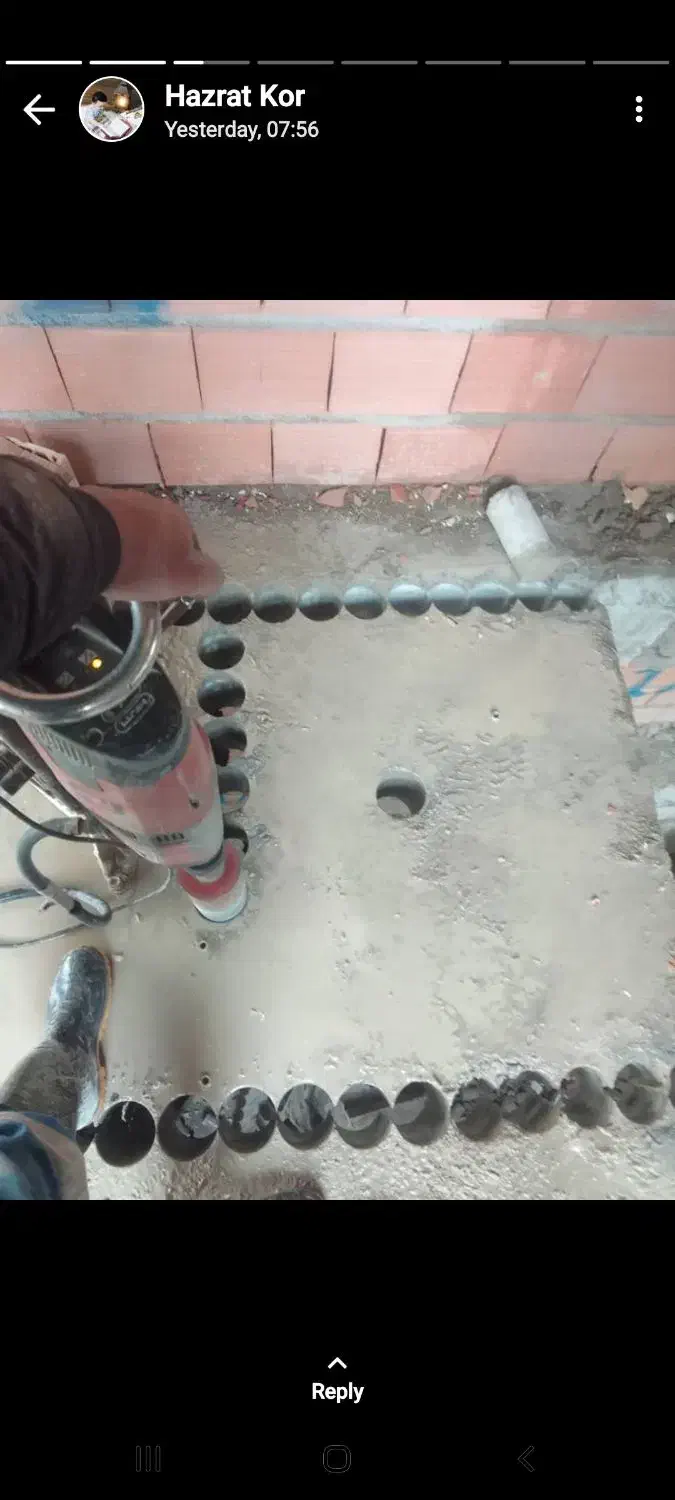 کاشت میلگرد،کاشت بولت،کرگیری بتن|خدمات پیشه و مهارت|تهران, صادقیه|دیوار