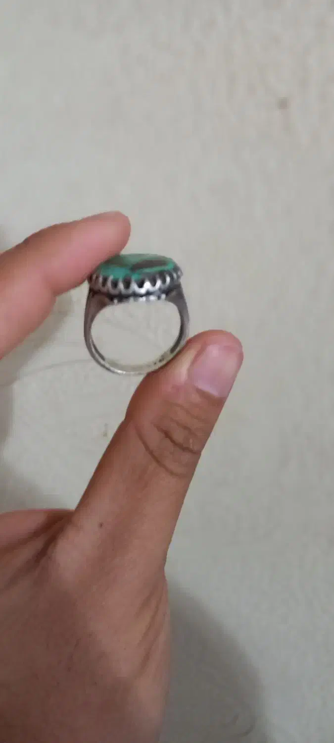 انگشتر نقره فیروزه و عقیق سلیمانی|جواهرات|شاهین‌شهر, شهرک ردانی پور|دیوار