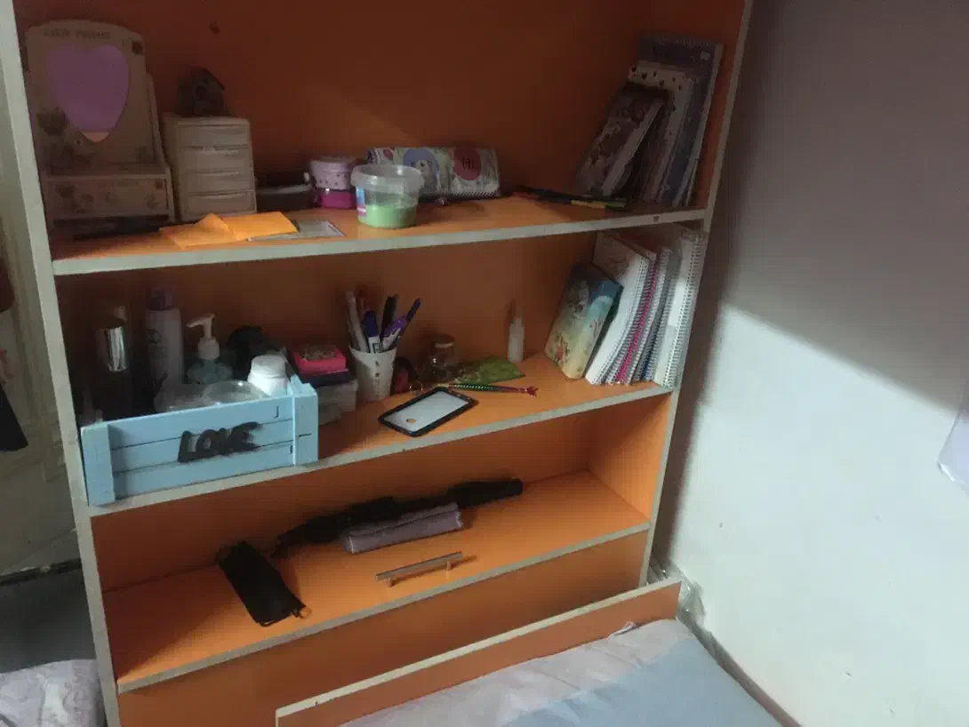 تخت دو طبقه بامیز تحریر و کتابخانه و کمد لباس|تخت و سرویس خواب|تهران, شارق|دیوار