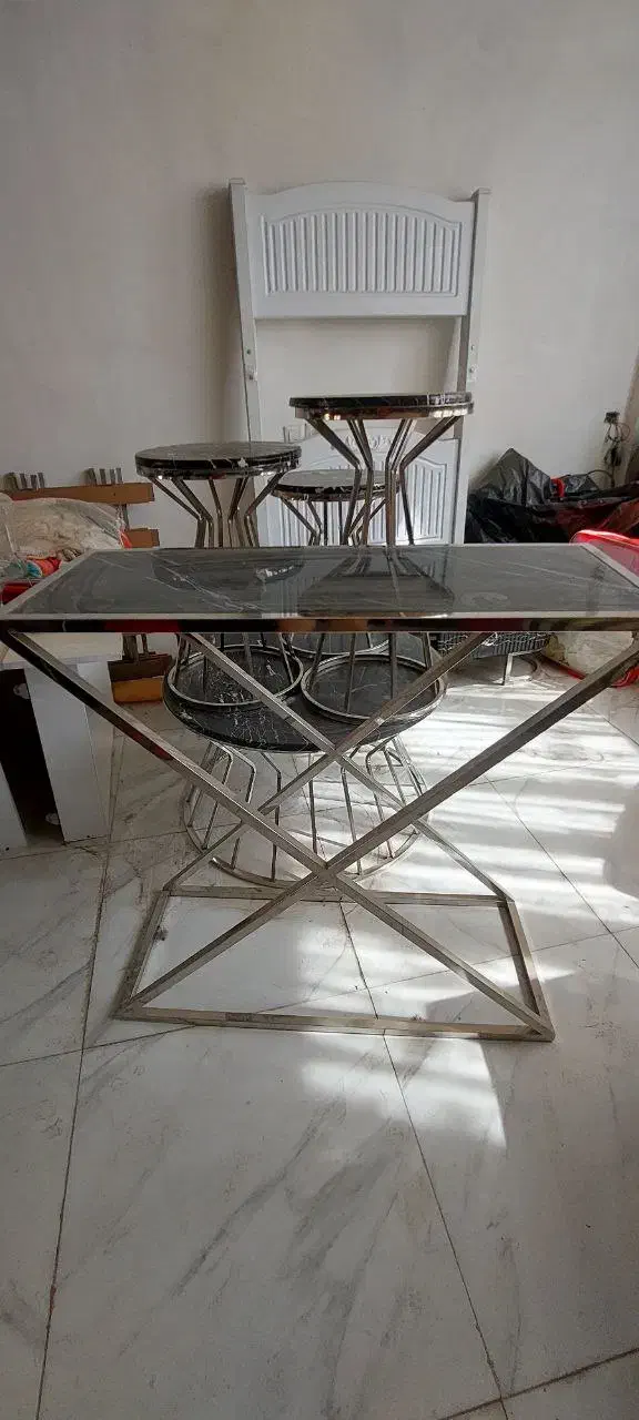 فروش میز مستطیل بلند استیل فوری فوری|میز و صندلی غذاخوری|قدس, شهرک فرزان|دیوار