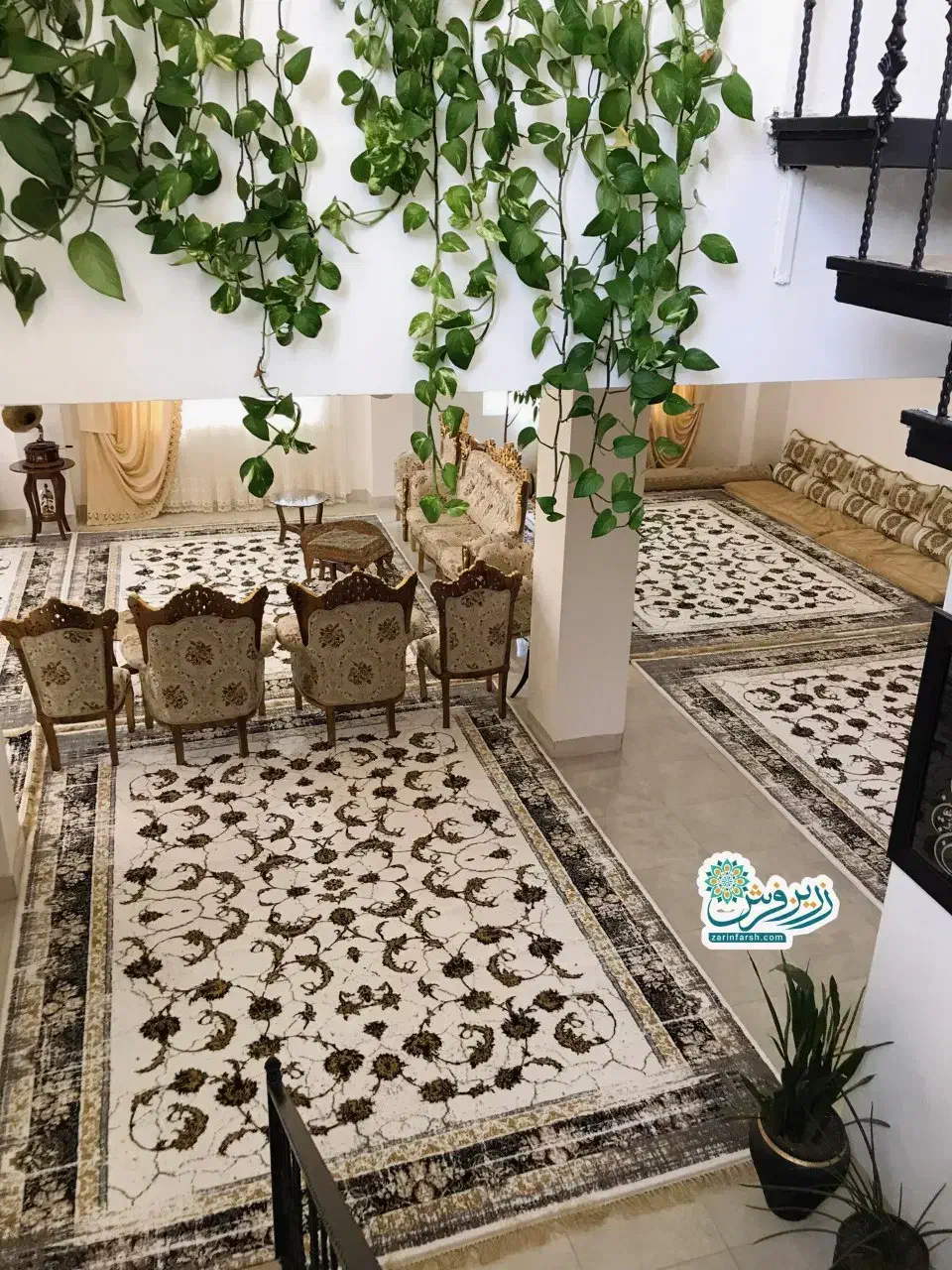 فرشته نقشه کویر ۱۲ - ۹ - ۶ متری نو در دو رنگ|فرش|شیراز, زند|دیوار