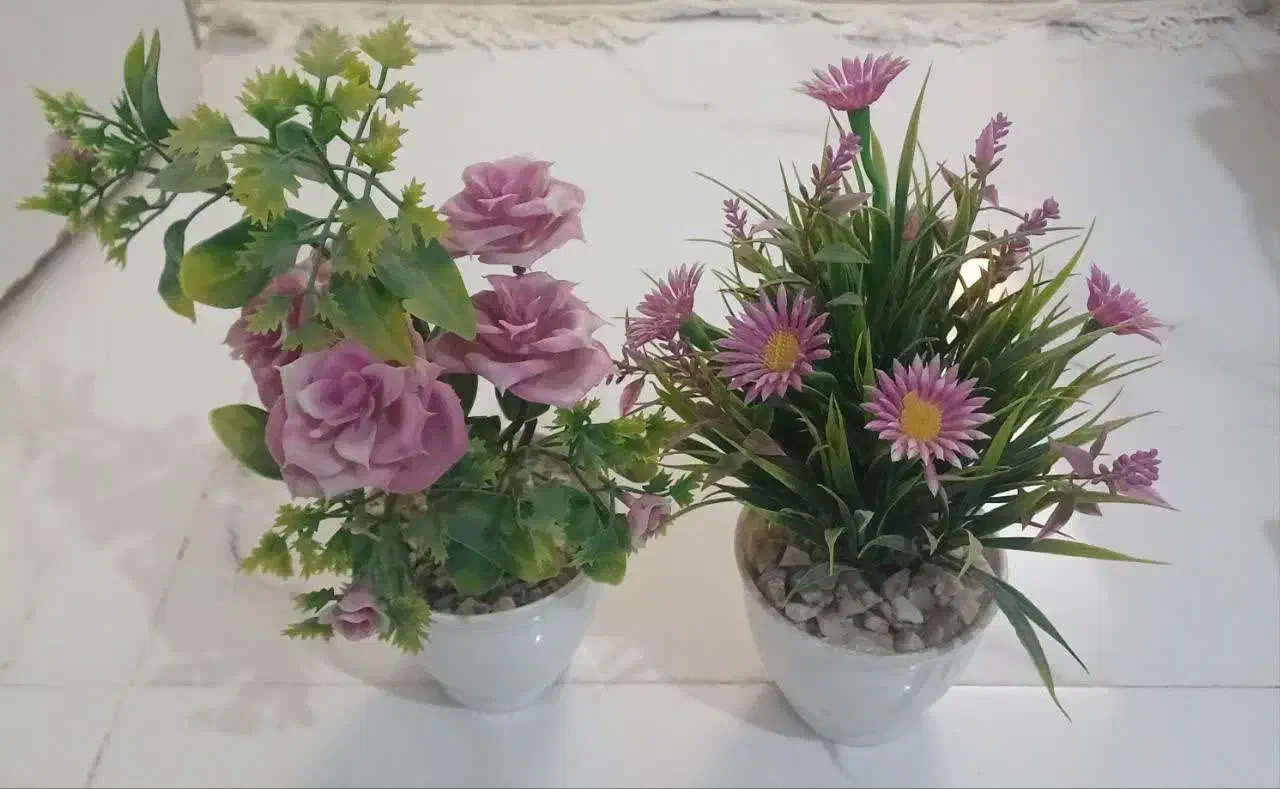 دو گل مصنوعی و ست شیشه ای انار|گل مصنوعی|اسلام‌شهر, شهرک واوان|دیوار