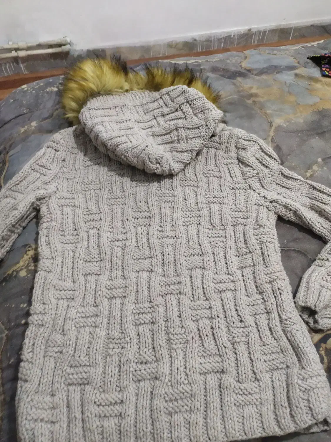 ژاکت کلاهدار دستبافت|لباس|ملارد, |دیوار