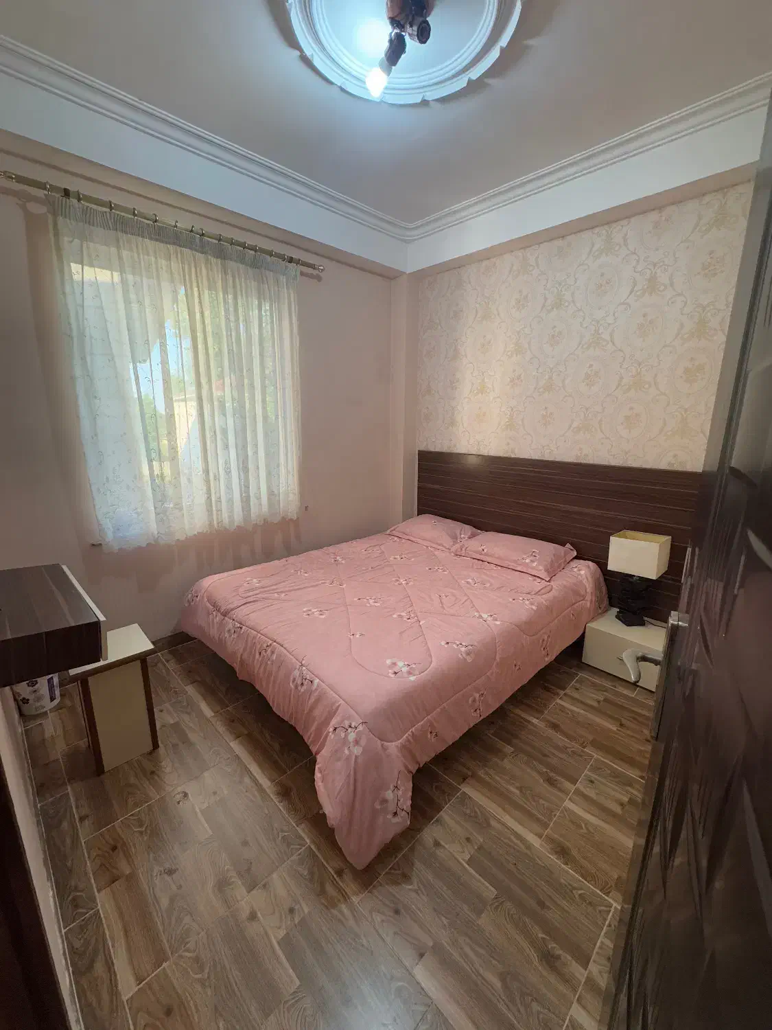 سرویس خواب دو نفره ام دی اف با تشک|تخت و سرویس خواب|ماسال, |دیوار