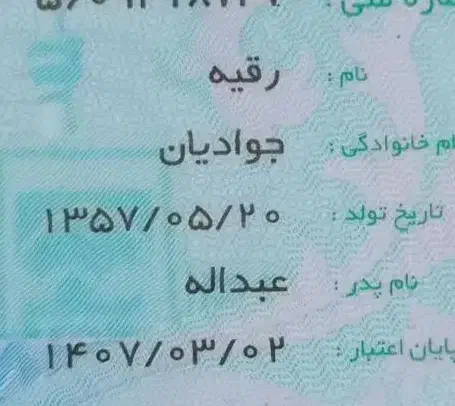 کارت ملی پیدا شده|اشیا|قم, باغ شازده|دیوار