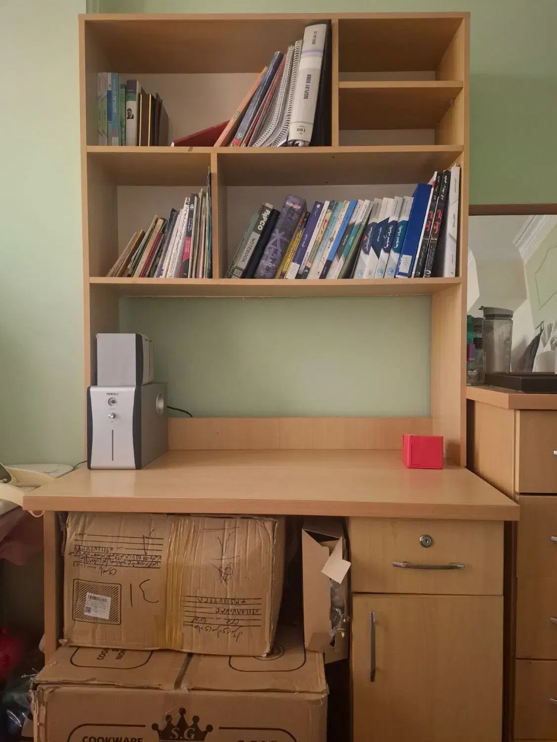 فروش سه دراور و میز تحریر کتابخانه|جاکفشی، کمد، دراور|تهران, صادقیه|دیوار