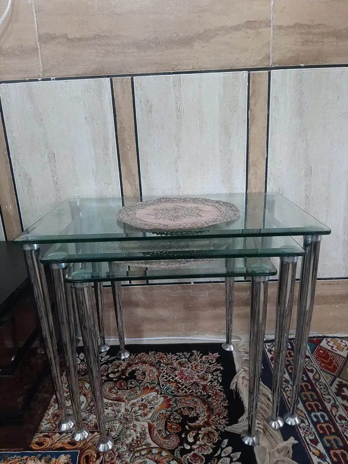 میز پذیرایی به همراه عسلی|مبلمان خانگی و میز عسلی|اهواز, زیتون کارگری|دیوار