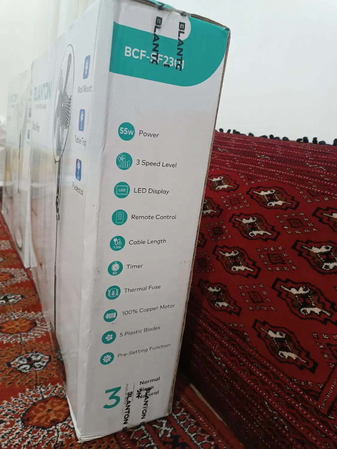 پنکه زمینی بلانتون|پنکه و تصفیه‌کنندهٔ هوا|گنبد کاووس, |دیوار