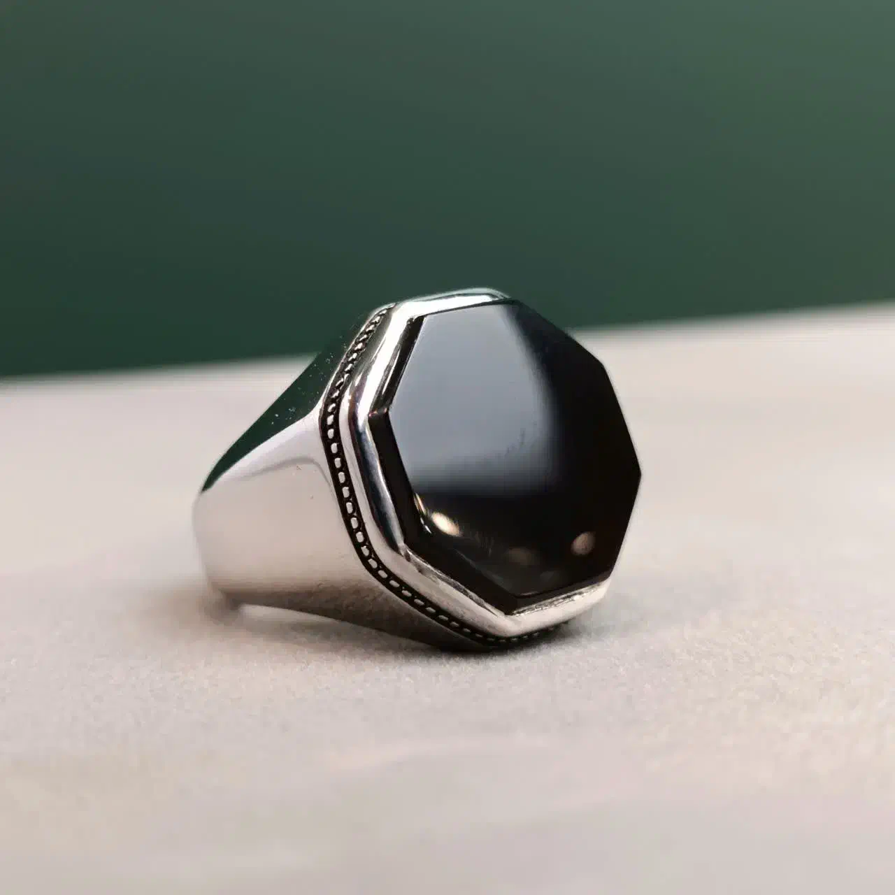 انگشتر عقیق جزع یمنی کد ۲۲۴۵|جواهرات|تهران, هلال احمر|دیوار