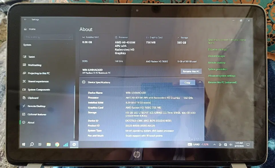لپتاپ hp|رایانه همراه|مشهد, حسینآباد|دیوار