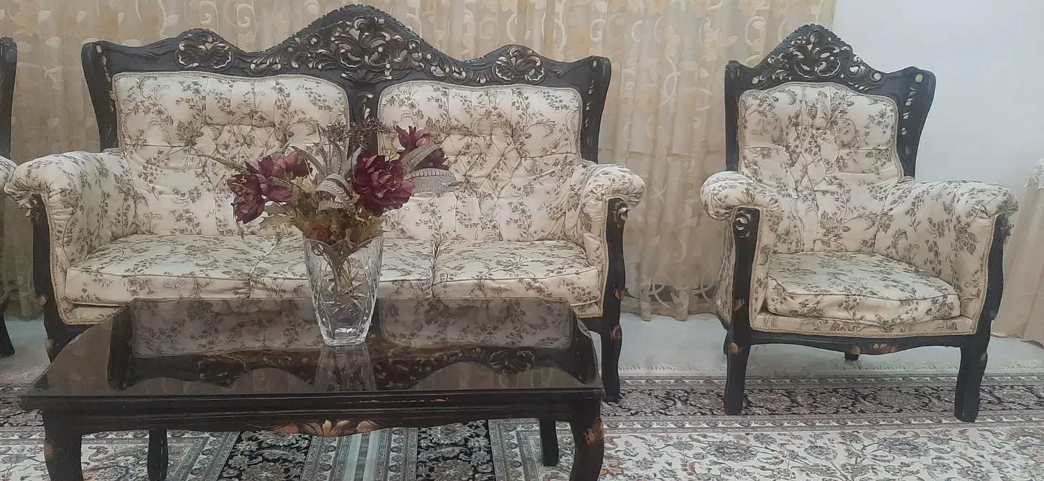 مبل استیل ۹ نفره با میز وسط و کنار مبلی|مبلمان خانگی و میز عسلی|تهران, دکتر هوشیار|دیوار