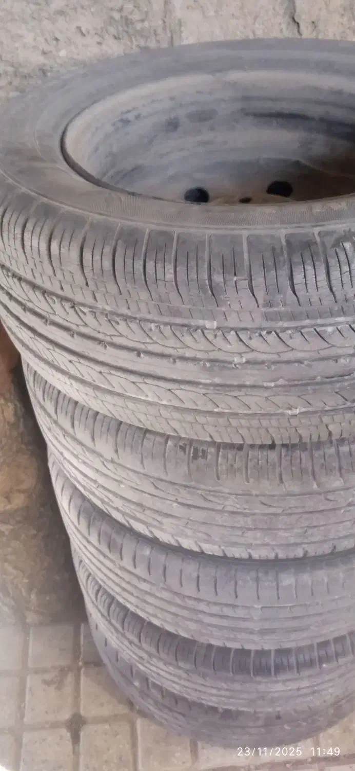 فروش تعداد چهار عدد لاستیک با رینگ 14|قطعات یدکی و لوازم جانبی|خرم بید, |دیوار