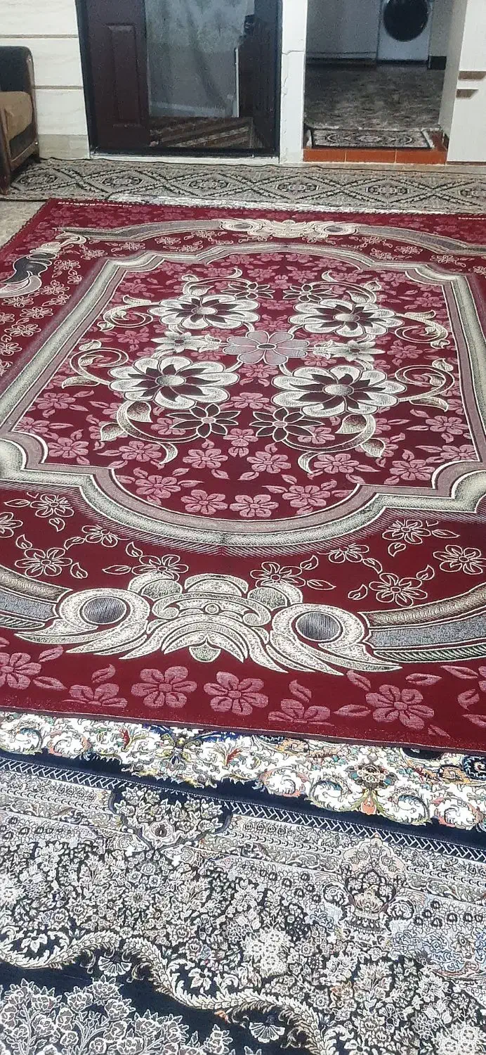 رو فرشی 12متری کرمی و زرشکی دو رو در حد|روفرشی|سلماس, |دیوار