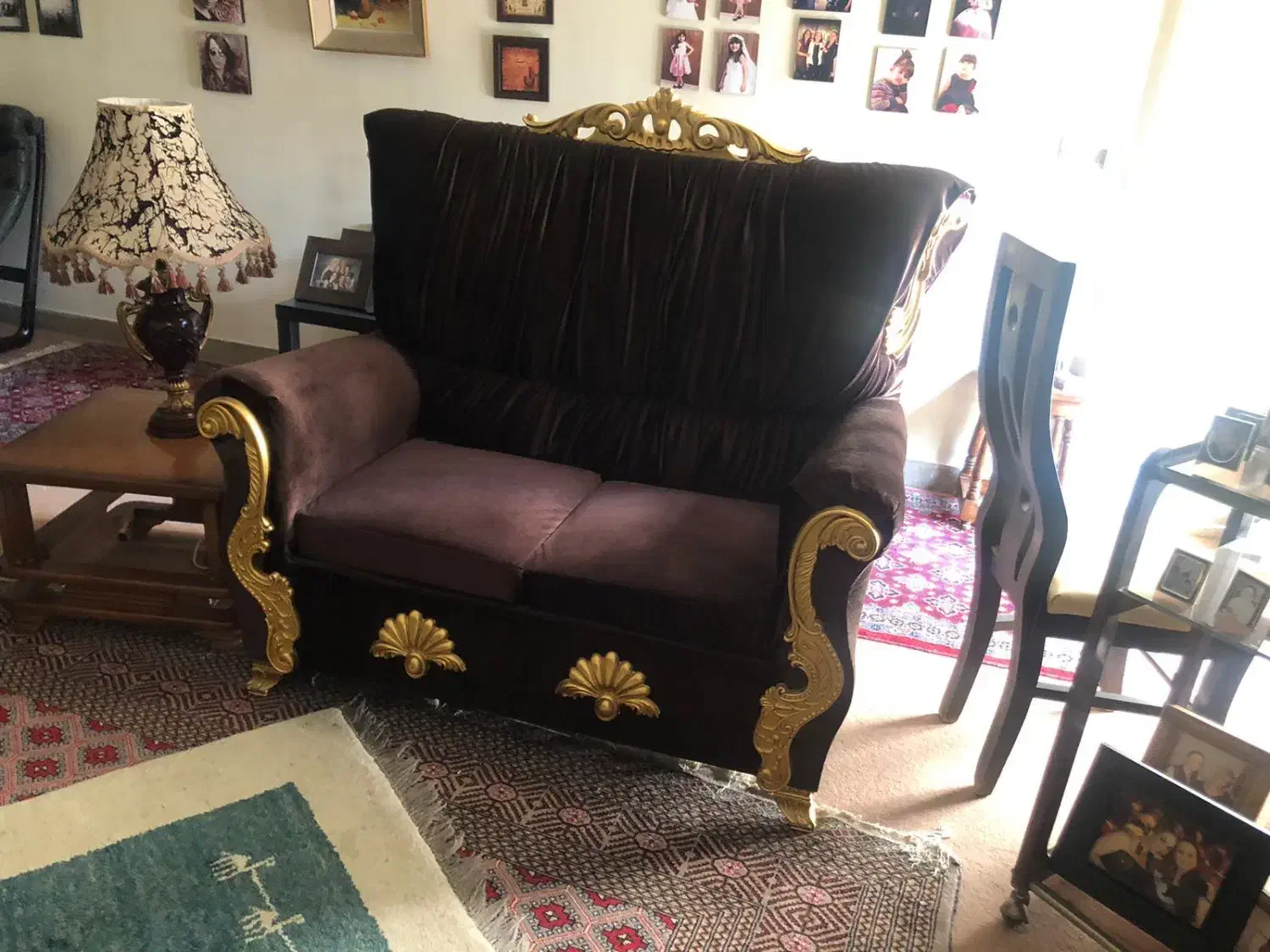 مبل ۷ نفره نیمه کلاسیک|مبلمان خانگی و میز عسلی|شیراز, ارم|دیوار