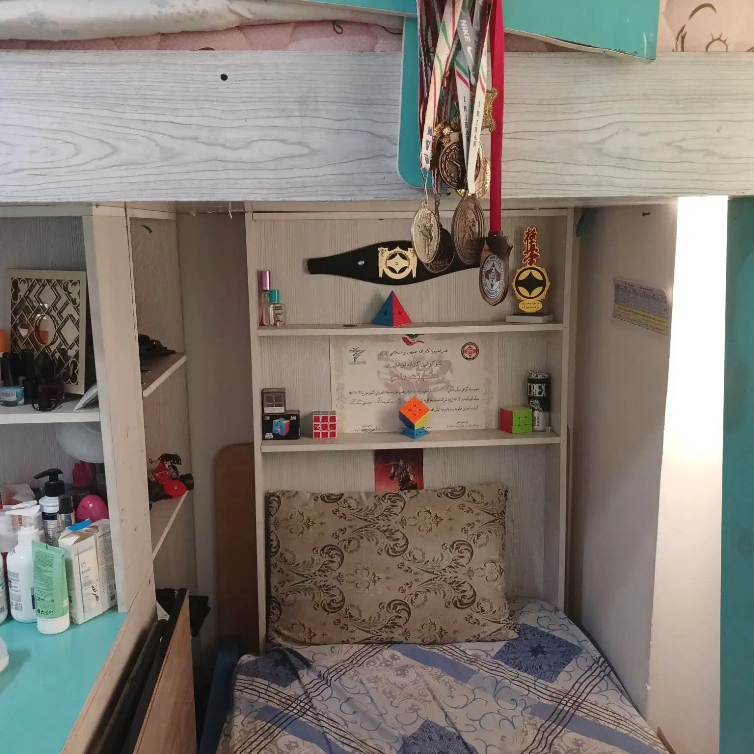 مجموعه تخت نوجوان تکی و دونفره|تخت و سرویس خواب|تهران, والفجر (افسریه)|دیوار