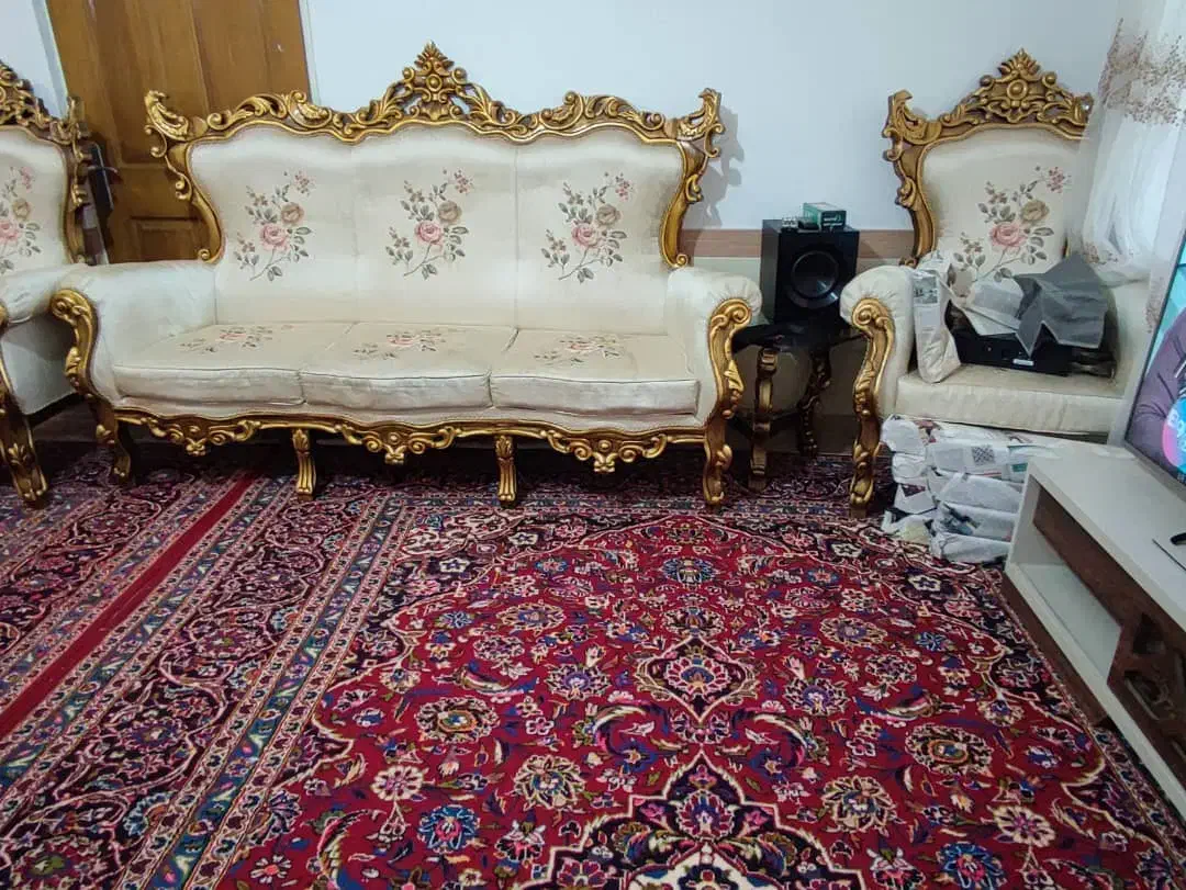 یک دست ۹ نفره مبل سلطنتی تمیز تبریز|مبلمان خانگی و میز عسلی|ایلخچی, |دیوار