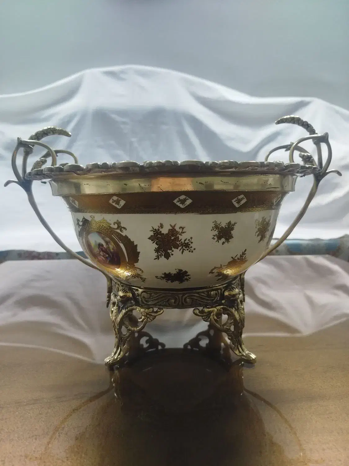 میوه خوری برنز اورجینال طرح لیلی و مجنون|ظروف سرو و پذیرایی|گلستان (تهران), |دیوار