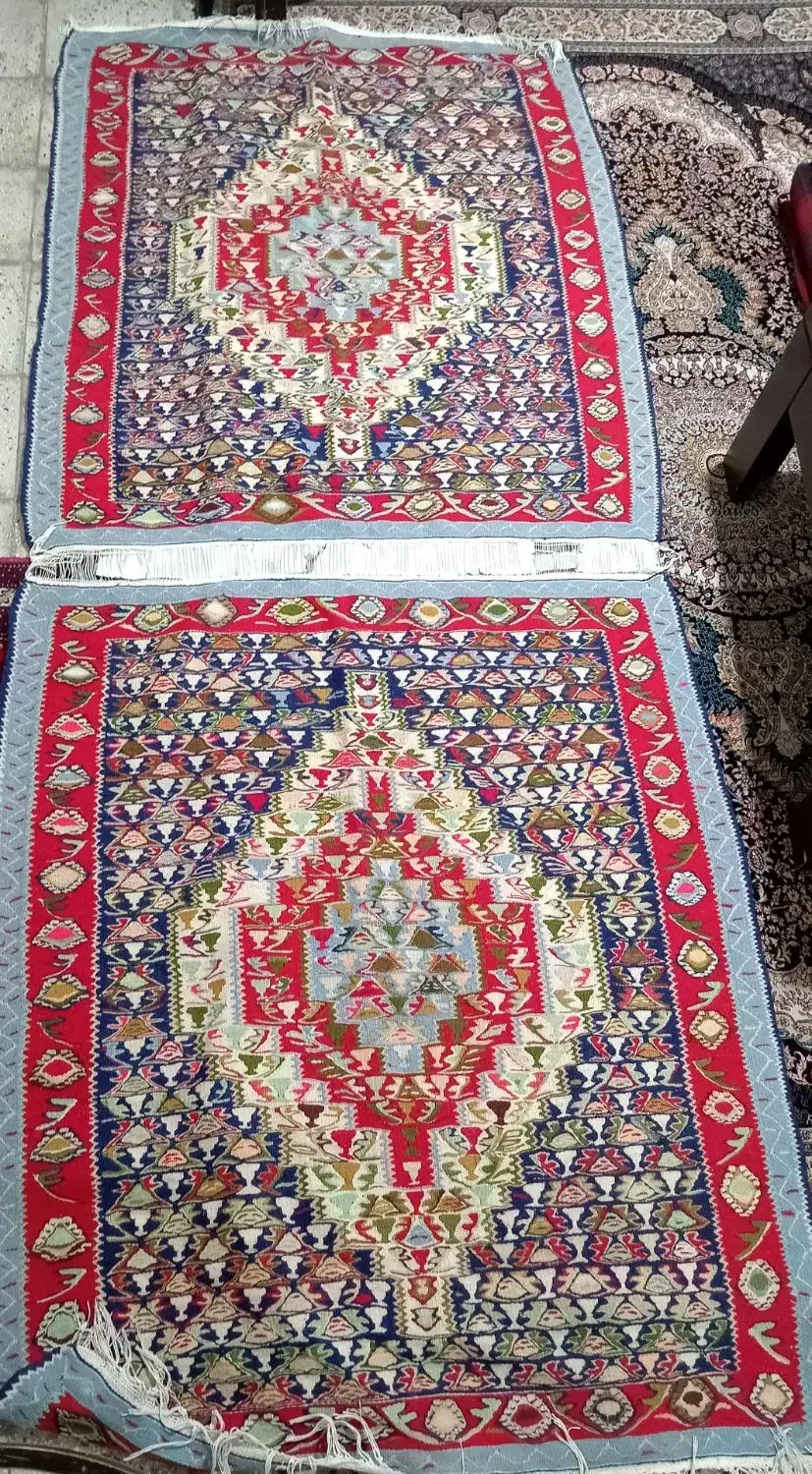 فروش گلیم دستباف پشم زرعی دوقلو نو|گلیم، جاجیم، گبه|صباشهر, |دیوار