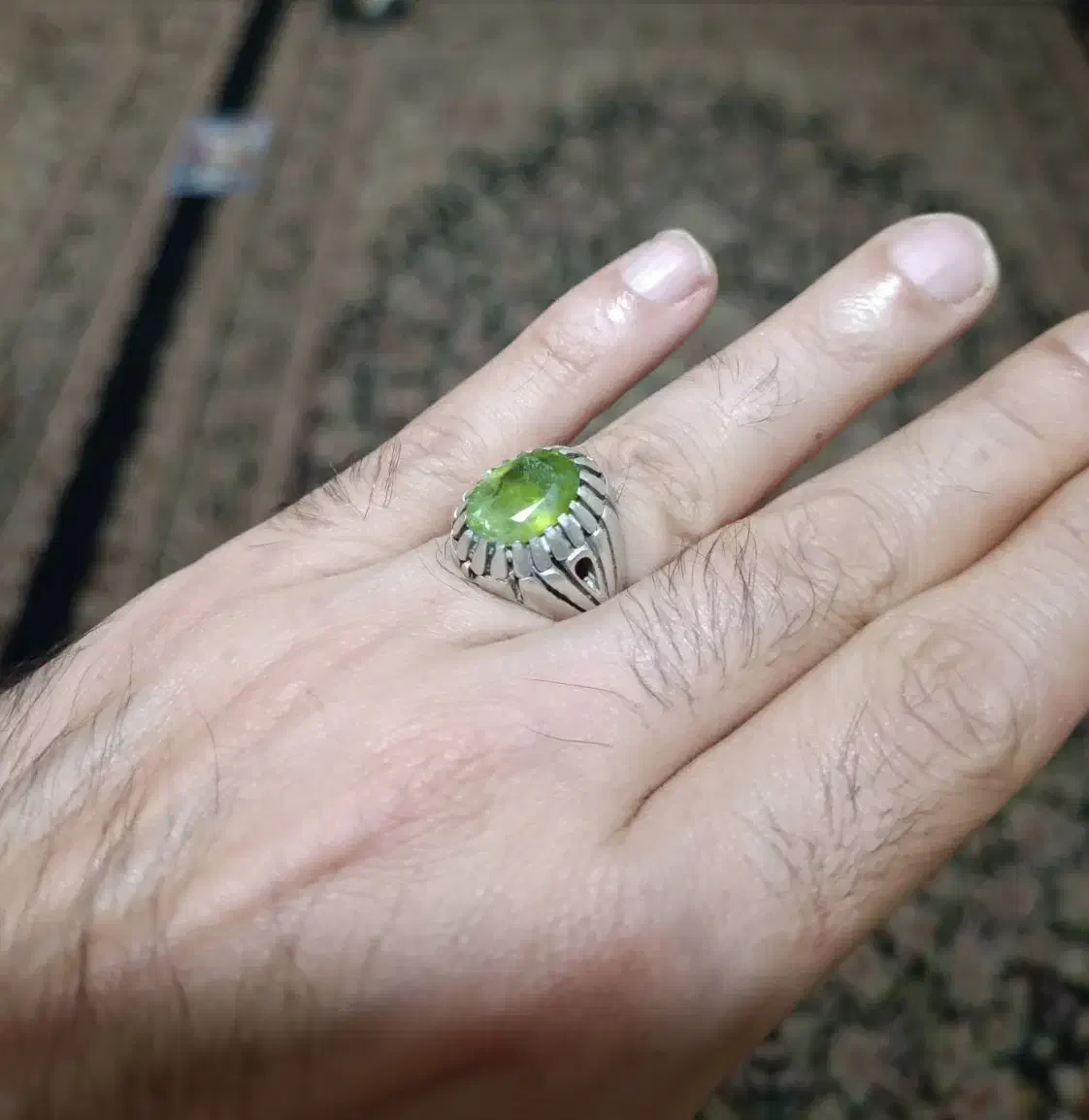 انگشتر نقره زبرجد|جواهرات|سنقر, |دیوار