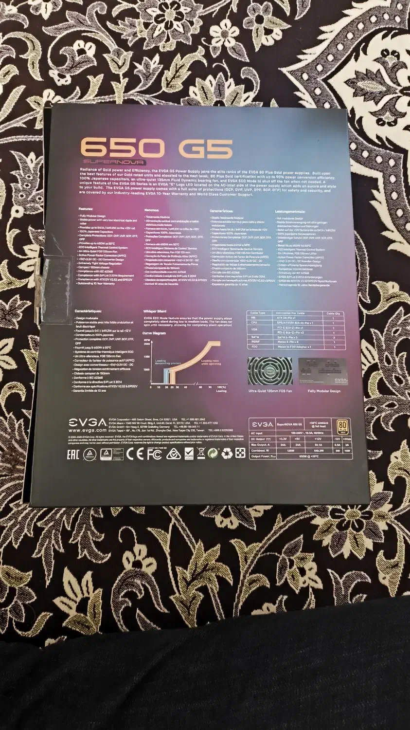 پاور evga supernnova 650 g5|قطعات و لوازم جانبی رایانه|قم, سراجه (۱۵ خرداد)|دیوار