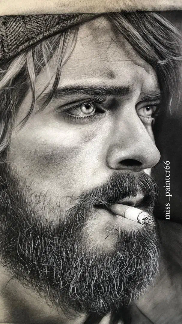 نقاشی سیاهقلم|خدمات پیشه و مهارت|رشت, سعدی (تختی)|دیوار