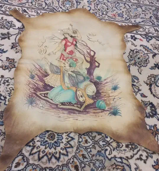 نقاشی روی چرم طبیعی|تابلو، نقاشی، عکس|تهران, علم و صنعت|دیوار