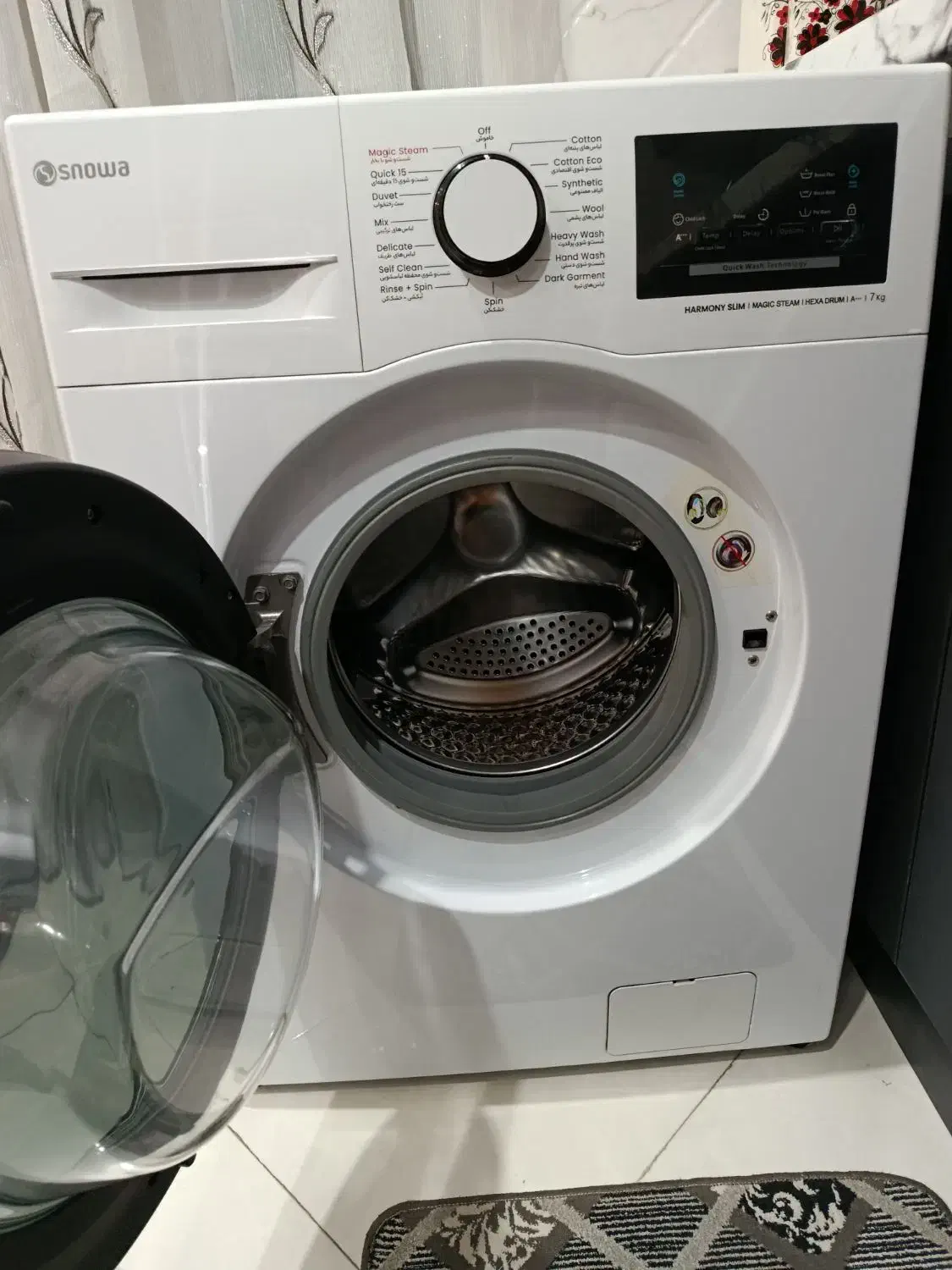 ماشین لباسشویی اسنوا 7کیلویی|ماشین لباسشویی و خشککن لباس|تهران, خواجه نظام الملک|دیوار